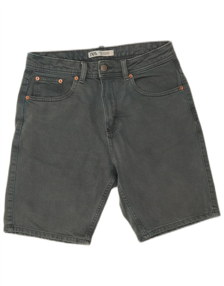 Zara Short en jean pour homme EU 38 Small W30 Bleu Coton