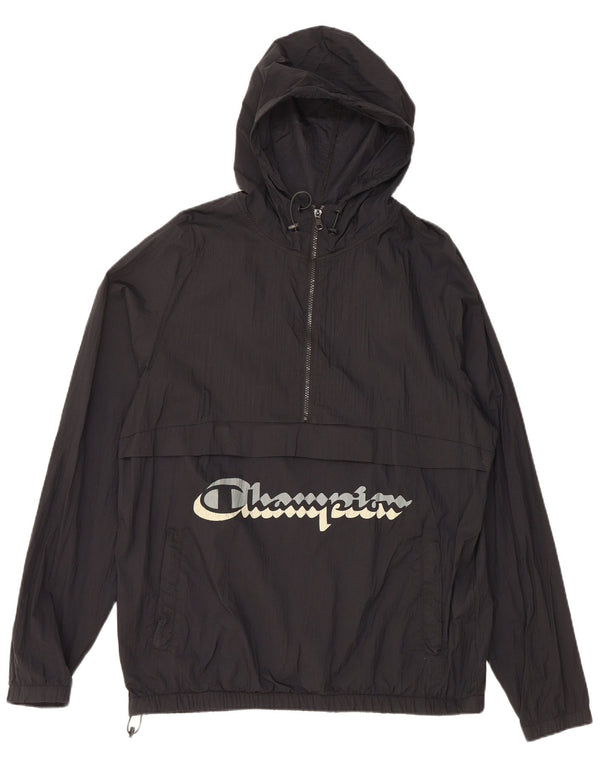 CHAMPION Veste de pluie à capuche pour homme UK 40 Large Noir Polyamide