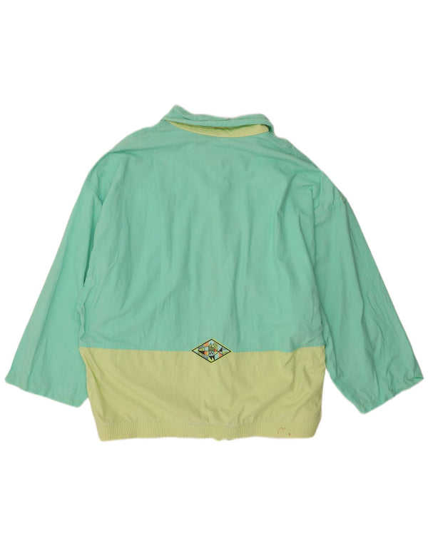 Veste coupe-vent surdimensionnée femme vintage UK 20 2XL Colorblock vert