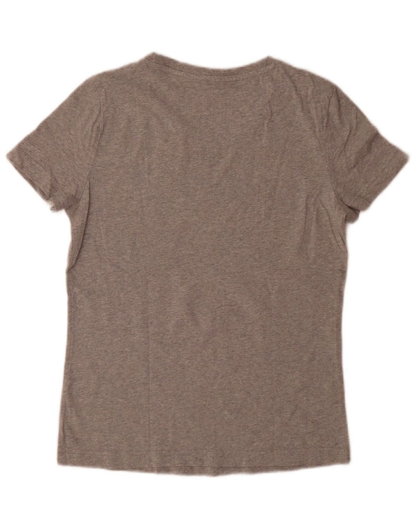 Adidas T-shirt graphique pour femme UK 12/14 Gris moyen Coton