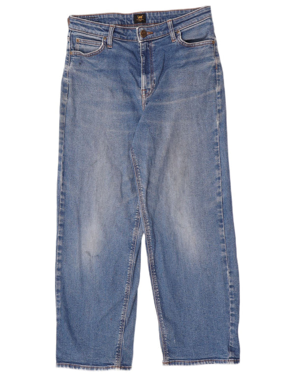 Lee Jean court à jambe large pour femme W29 L26 en coton bleu