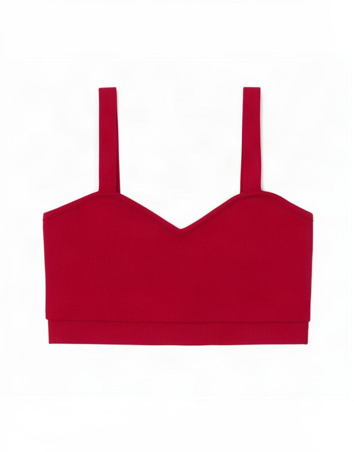Zara Womens Knit Crop Top UK 12 Nylon Rose Moyen