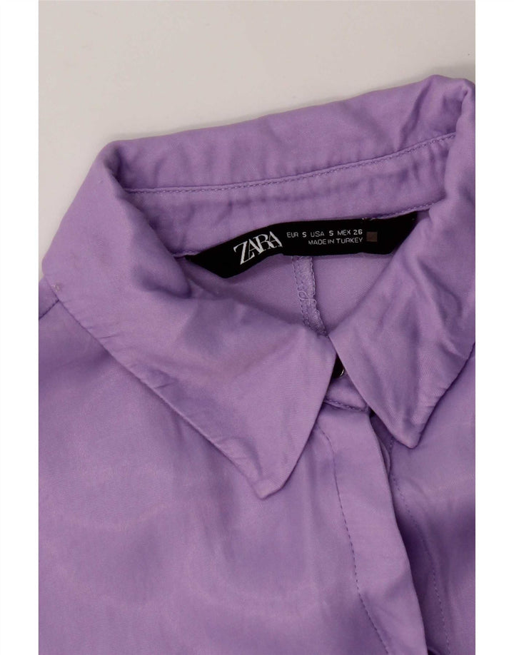 Zara Chemisier surdimensionné pour femme UK 10 Petit Violet