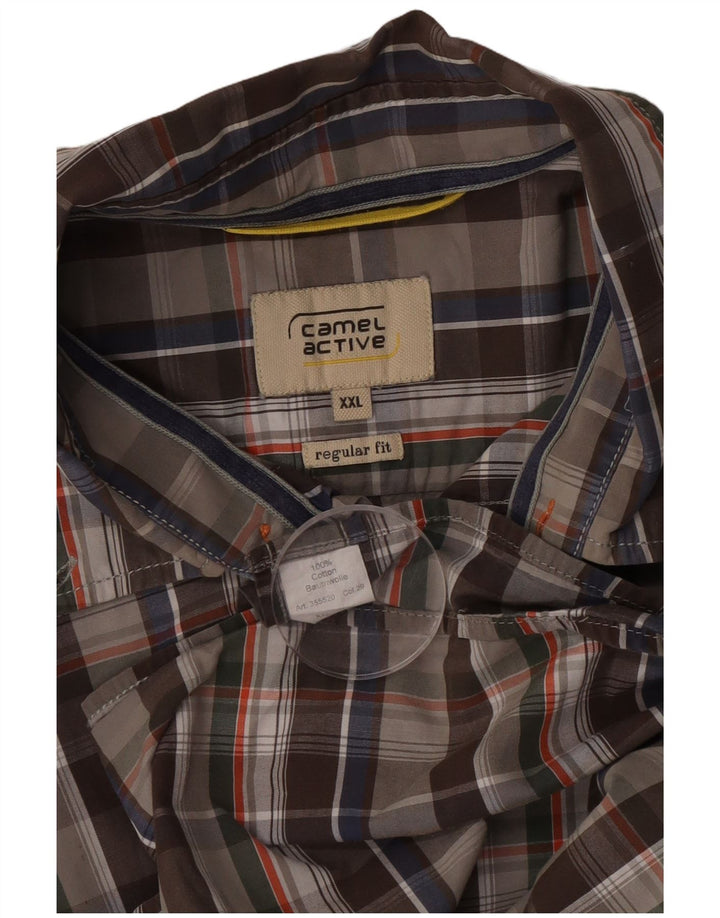 Camel Active Chemise Regular Fit Homme 2XL Coton à Carreaux Multicolore