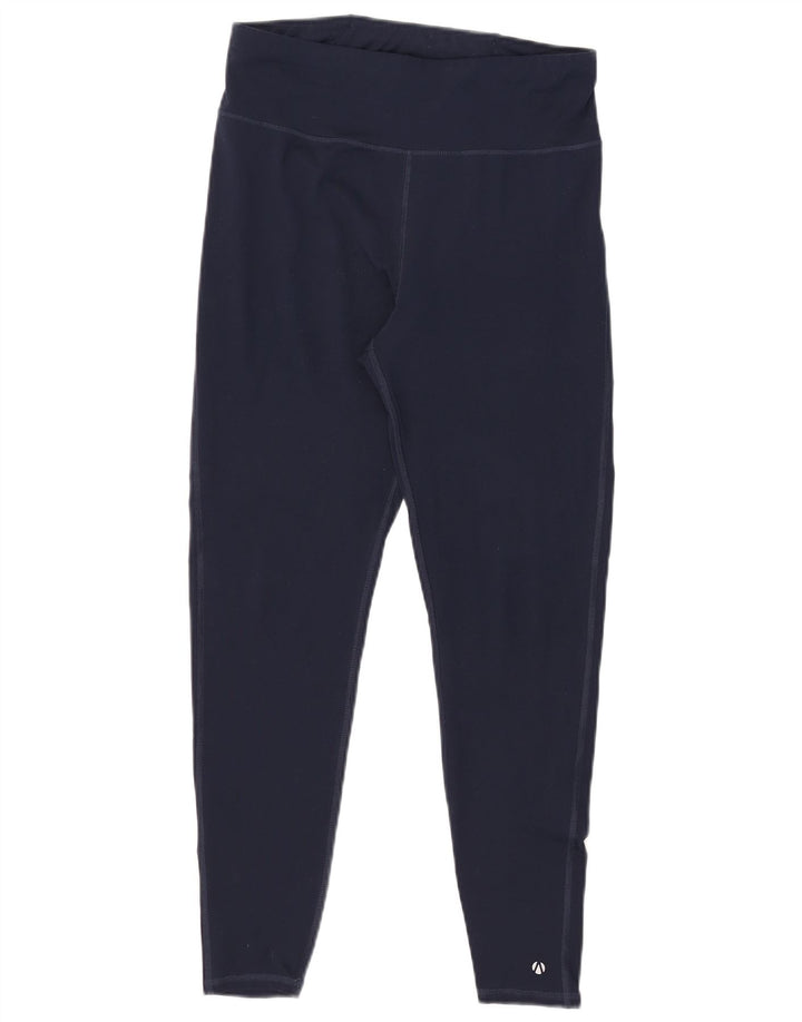 MARKS & SPENCER Leggings Femme UK 38 Bleu Marine Moyen Polyester