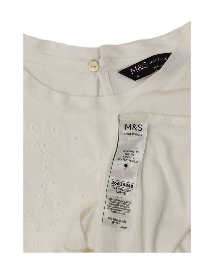 Marks & Spencer Chemisier pour femme UK 8 Small Blanc Modal