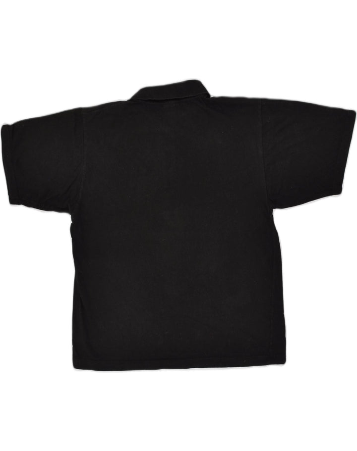 ASICS Mens Polo Shirt Medium Black Cotton | Vintage Asics | Thrift | Second-Hand Asics | Used Clothing | Messina Hembry 