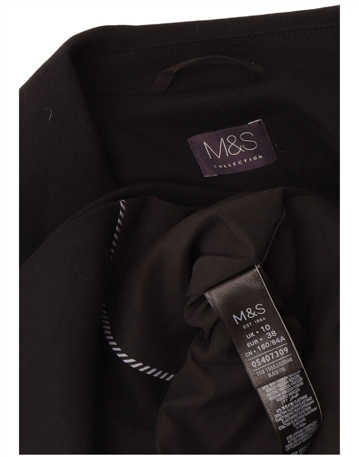 Marks & Spencer Veste blazer double boutonnage pour femme UK 10 Small Noir