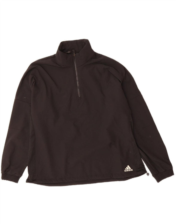 ADIDAS Womens Loose Fit Pullover Tracksuit Top UK 16/18 Large Black