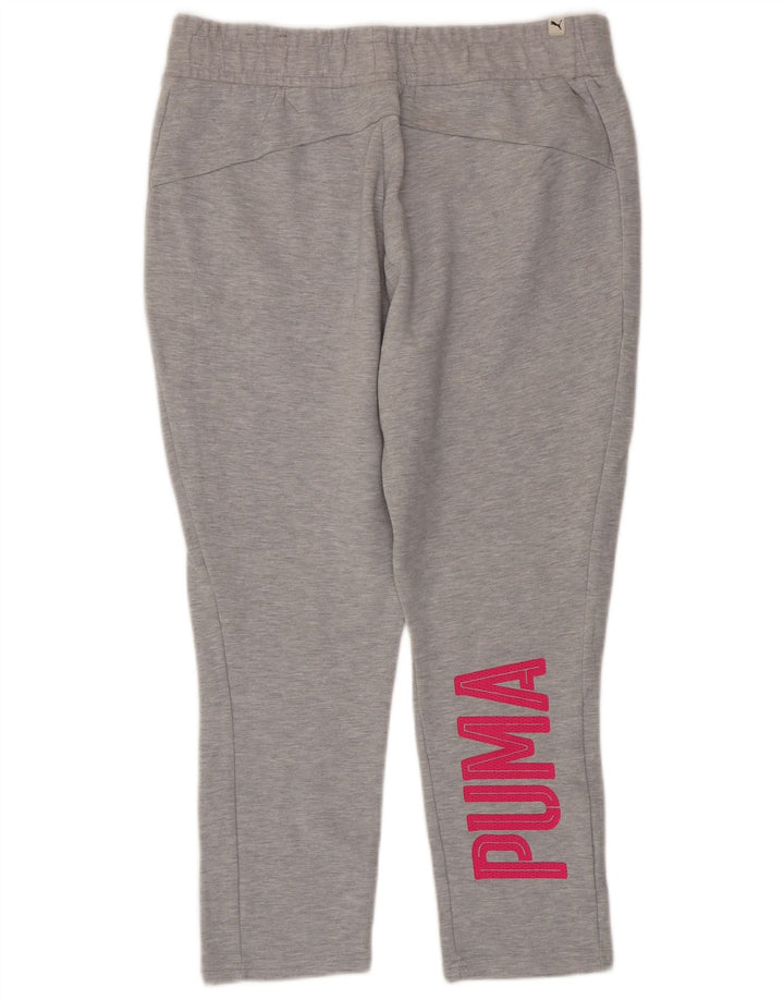 PUMA Pantalon de survêtement graphique pour femme UK 14 Large Gris Coton