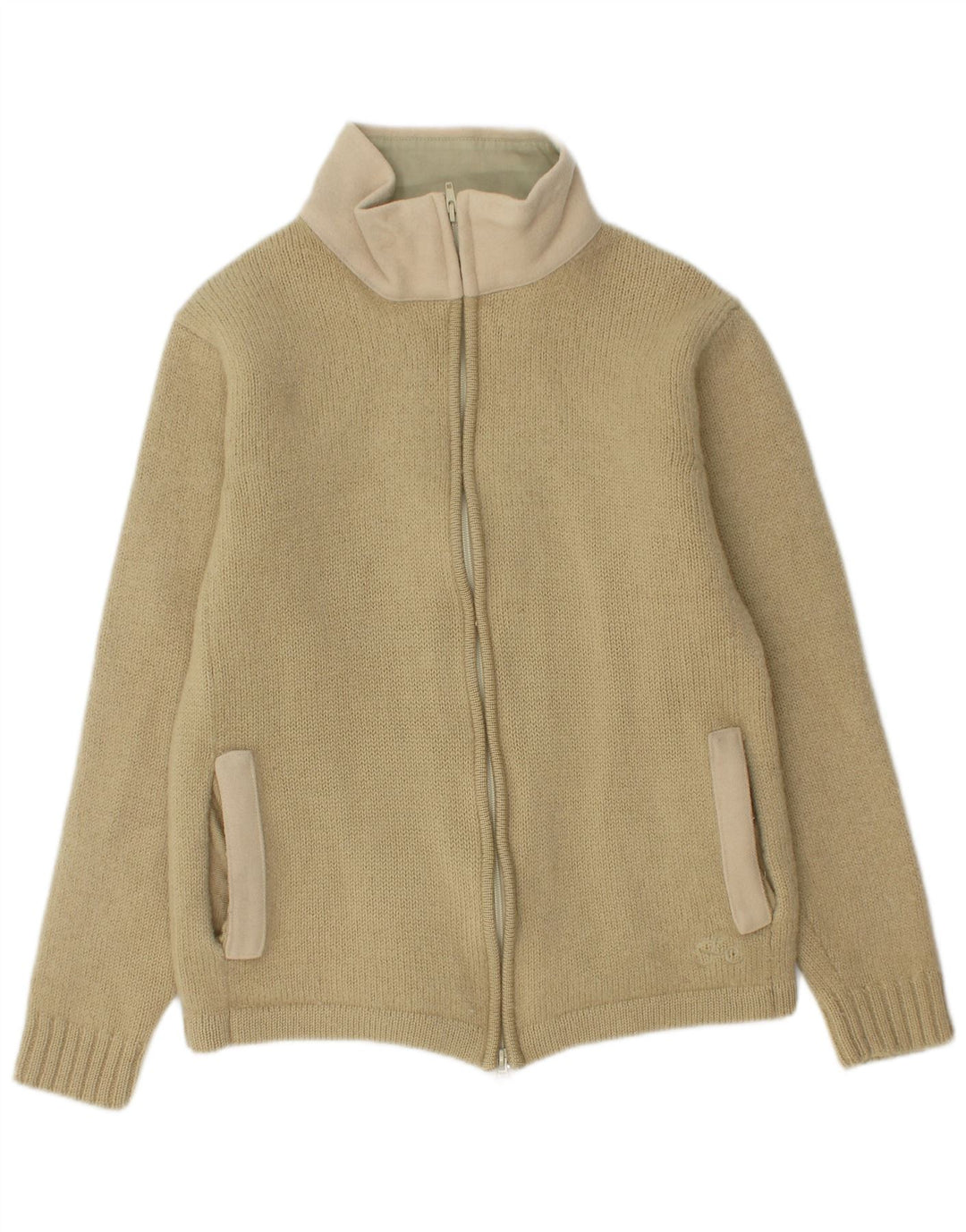 French Connection Pull Cardigan Femme UK 14 Large Beige Laine