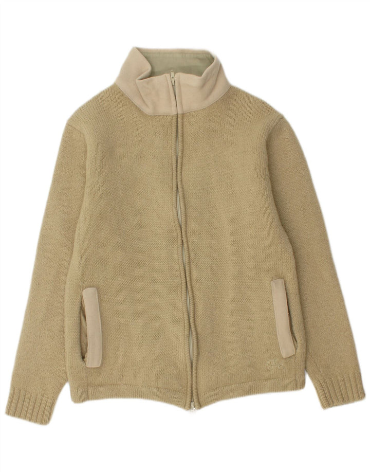 French Connection Pull Cardigan Femme UK 14 Large Beige Laine