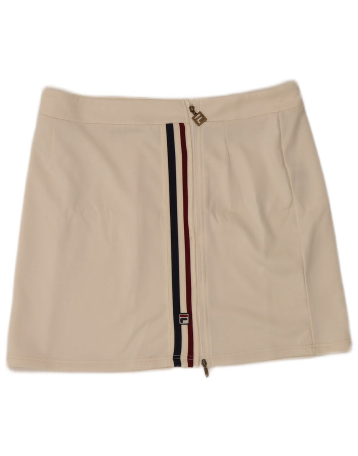 Fila Femme Mini Jupe XL W36 Blanc Cassé Polyester