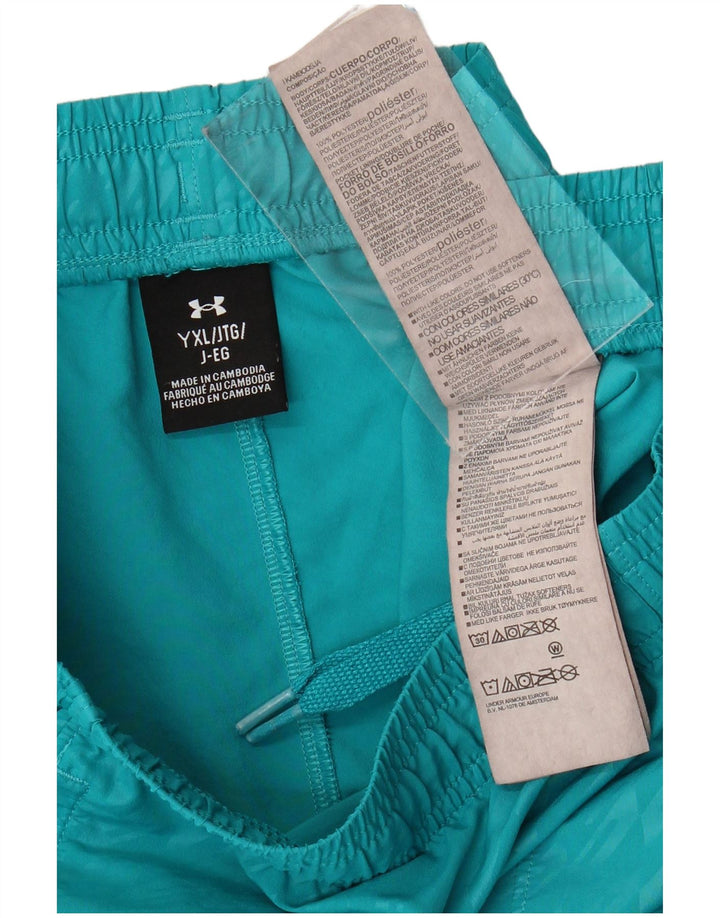 UNDER ARMOUR Short de sport garçon 13-14 ans XL Turquoise Géométrique
