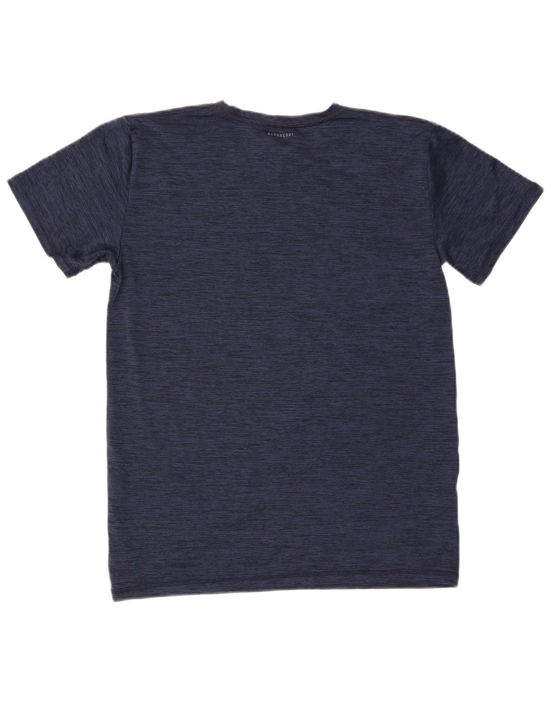 ADIDAS Boys Aeroready Graphic T-Shirt Top 15-16 Years XL Navy Blue Flecked Vintage Adidas and Second-Hand Adidas from Messina Hembry 