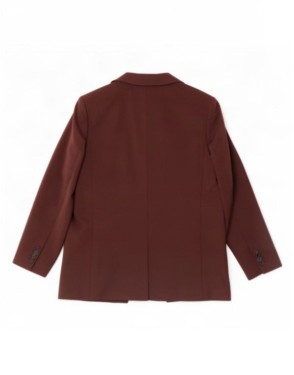 Marks & Spencer Veste Blazer 1 Bouton Femme UK 18 XL Marron Polyester