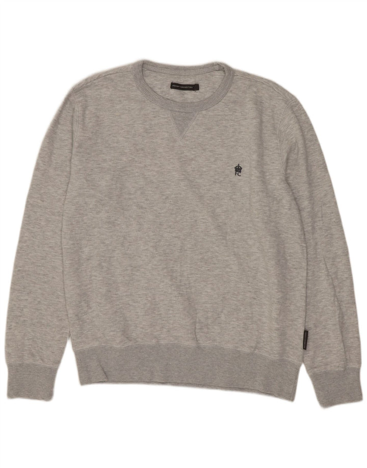 French Connection Sweat-Shirt Homme Gris Large Coton