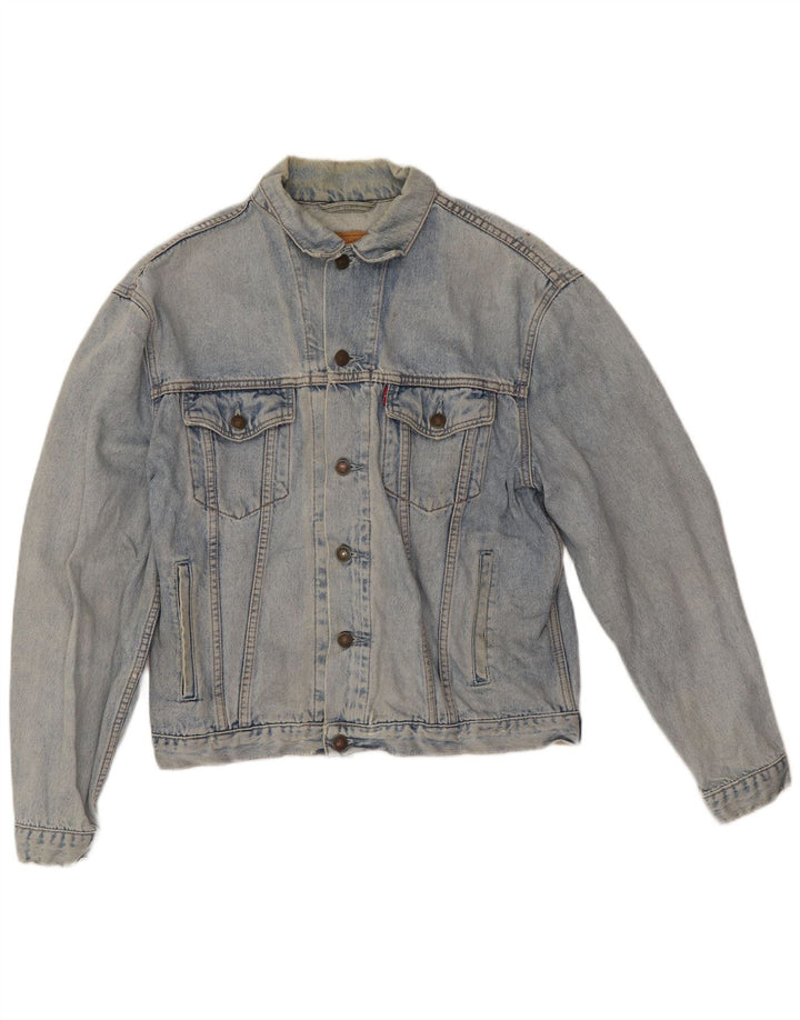 Levi's Veste en Jean Homme UK 38 Bleu Moyen Coton