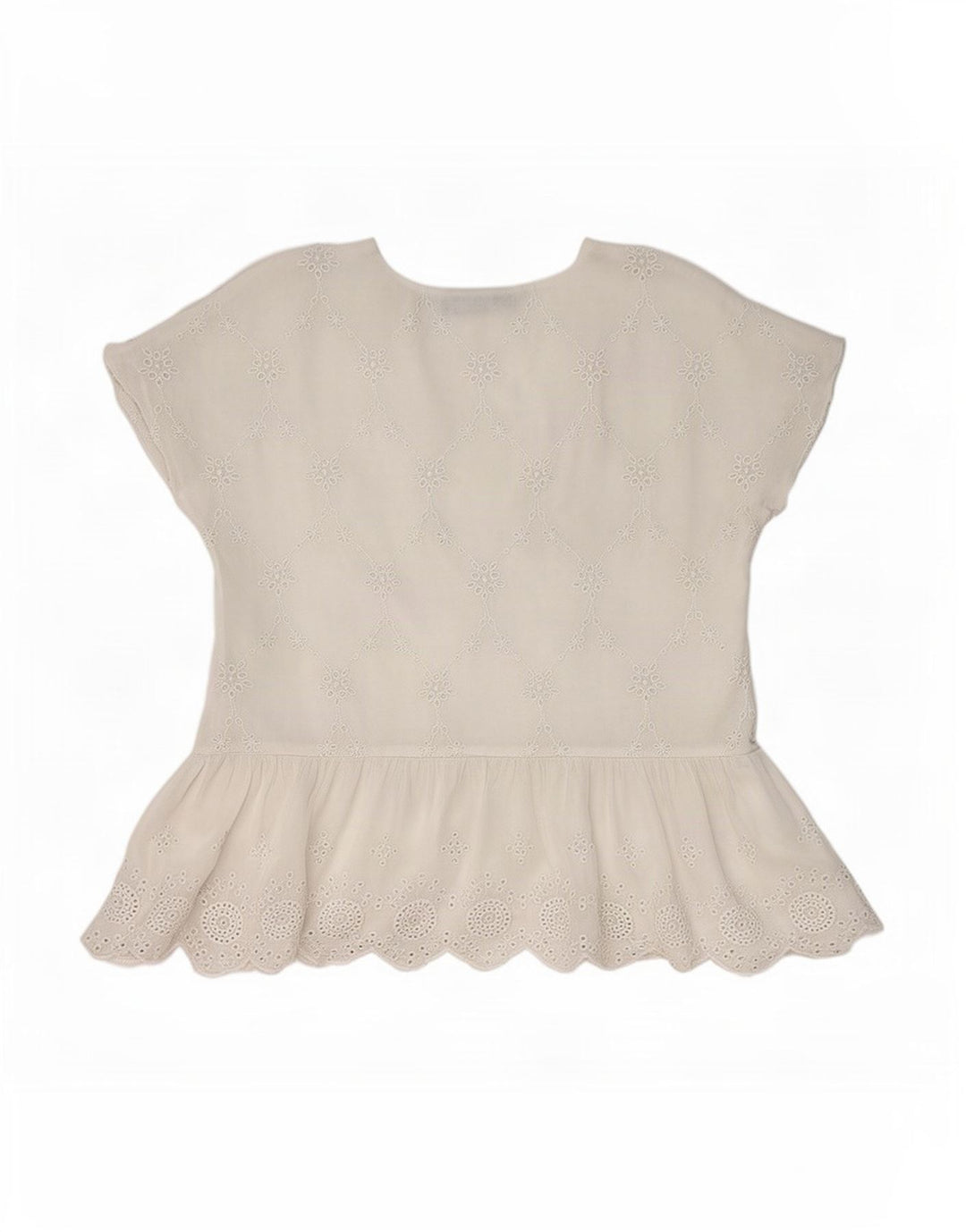 Zara Womens Blouse Top UK 10 Petit Blanc Floral