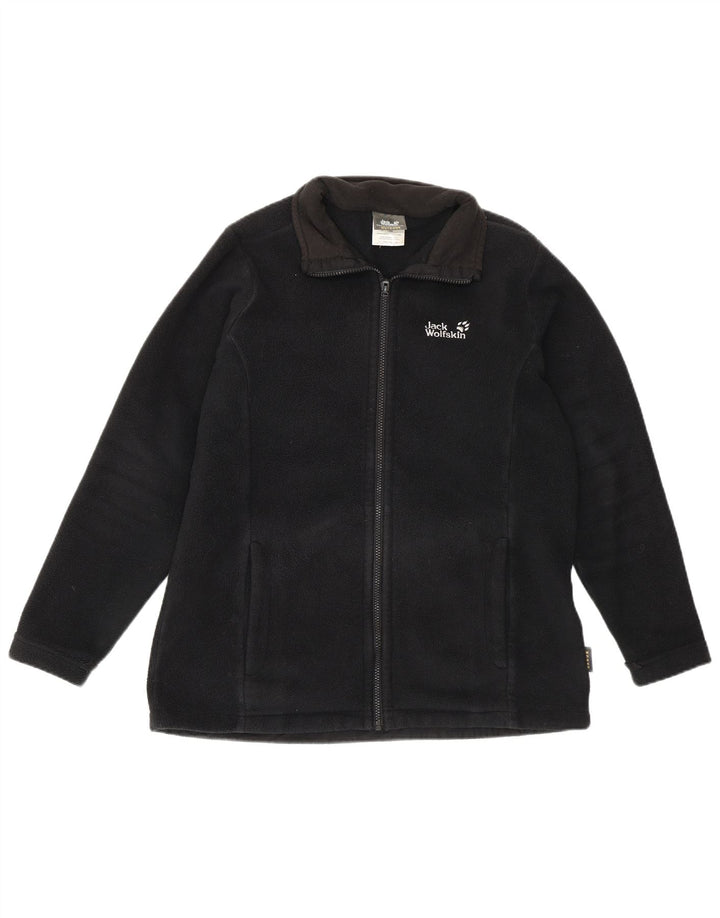 JACK WOLFSKIN Womens Fleece Jacket UK 16 Large  Black Polyester