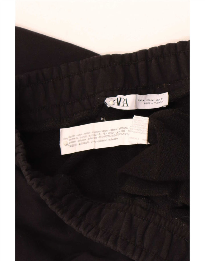 Pantalon De Survêtement Zara Homme Joggers Coton Noir Moyen