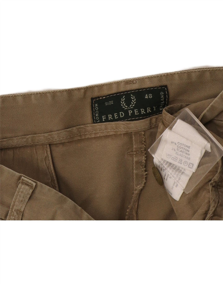 Fred Perry Short Chino Homme IT 48 Medium W32 Kaki Coton