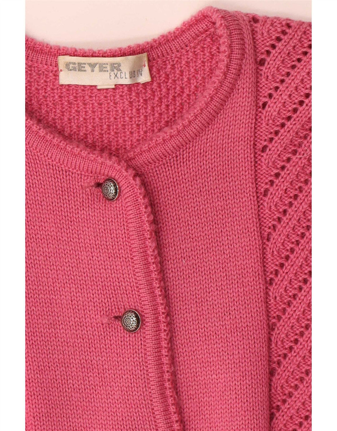 Geyer Cardigan Femme Pull IT 42 Laine Rose Moyen
