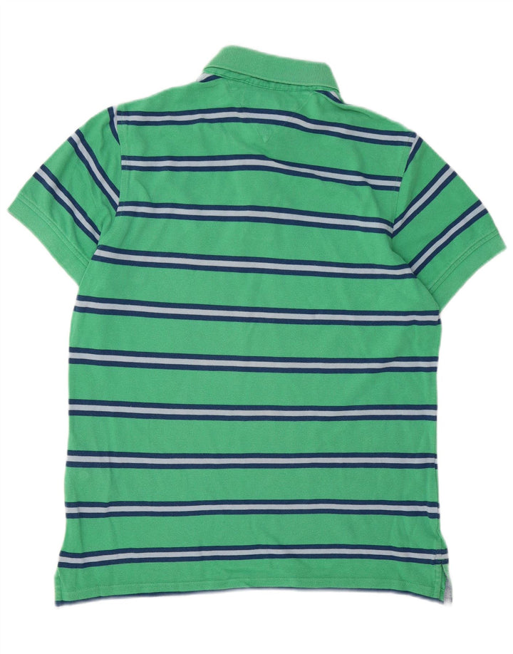 TOMMY HILFIGER Polo sur mesure pour homme Petit coton rayé vert