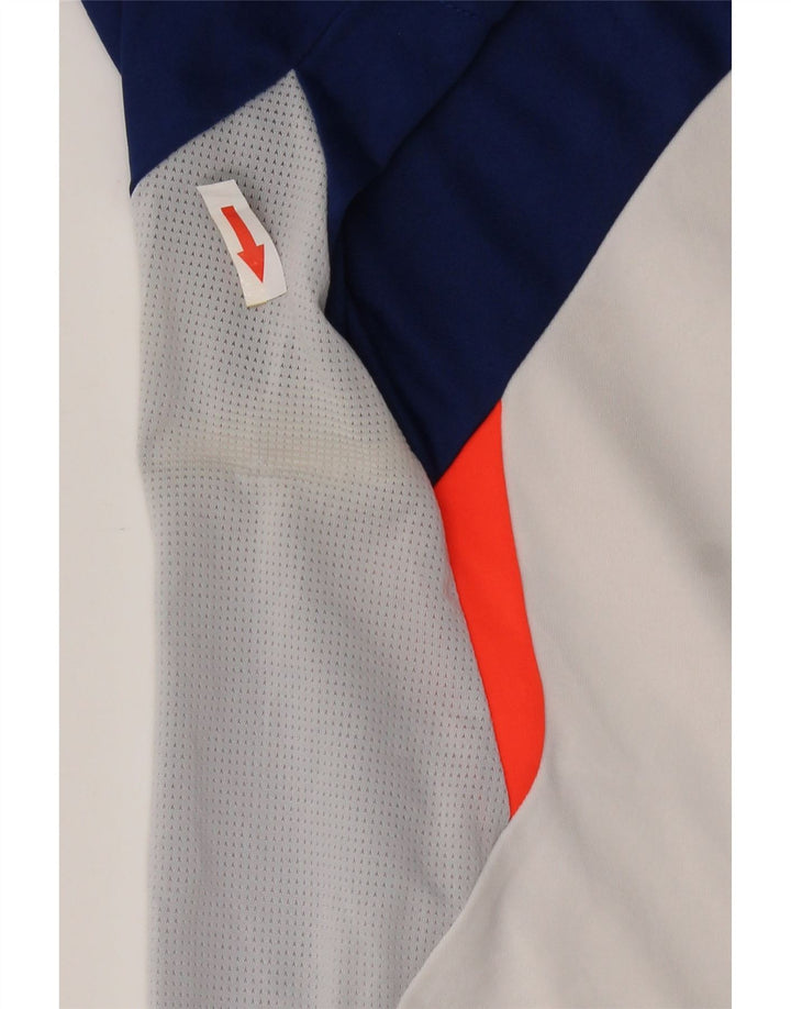 Adidas T-shirt pour homme en polyester color block blanc moyen
