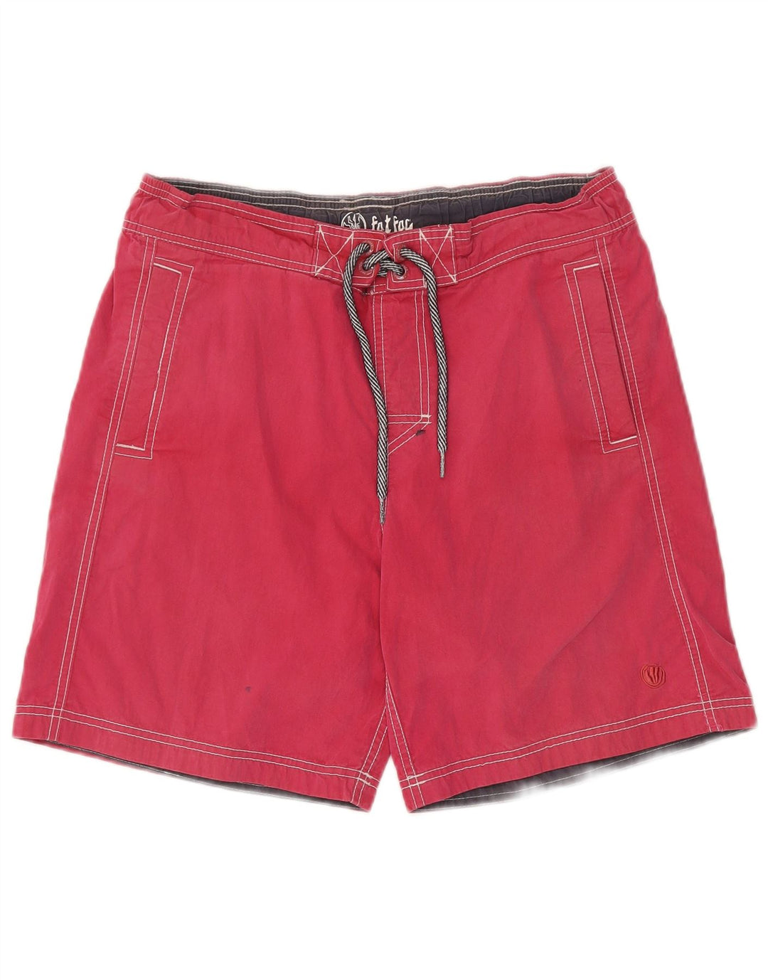 Fat Face Short de Bain Homme Grand Coton Rouge