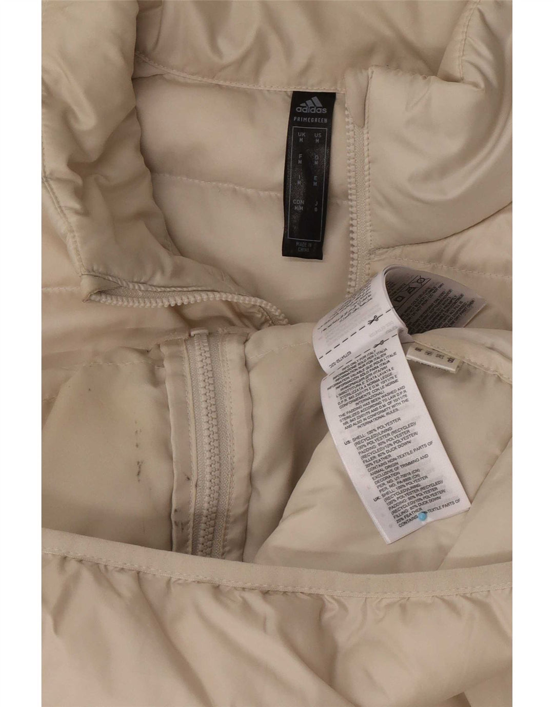 Adidas Veste rembourrée pour homme UK 38 Polyester beige moyen