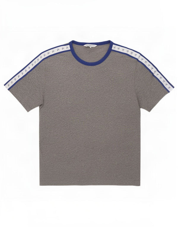 Calvin Klein Jeans T-Shirt Graphique Homme Gris Moyen Colourblock Coton