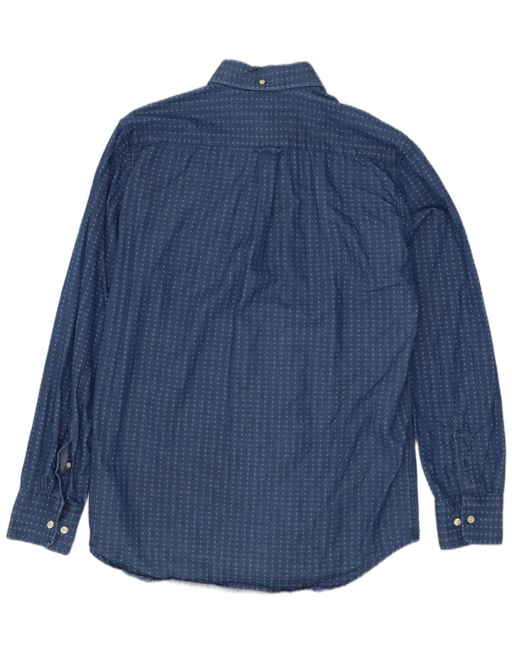 Gant Chemise en jean coupe régulière pour homme Taille 37/38 15 Coton tacheté bleu moyen