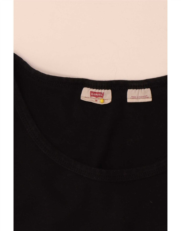 Levi's T-Shirt Femme UK 12 Noir Moyen Coton