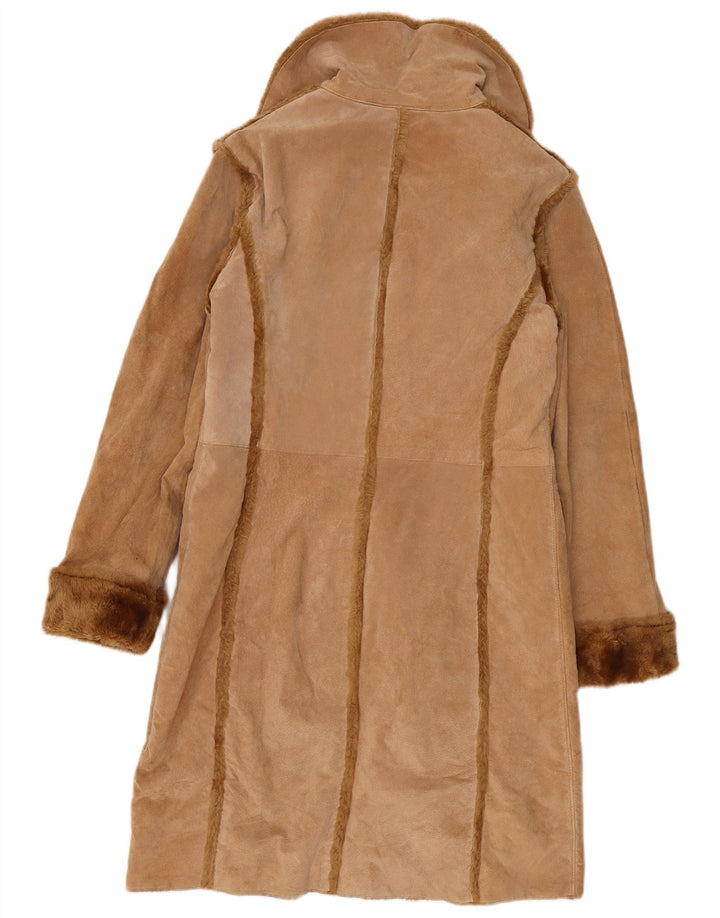 Montereggi Manteau en peau de mouton pour femme IT 46 Grand cuir beige