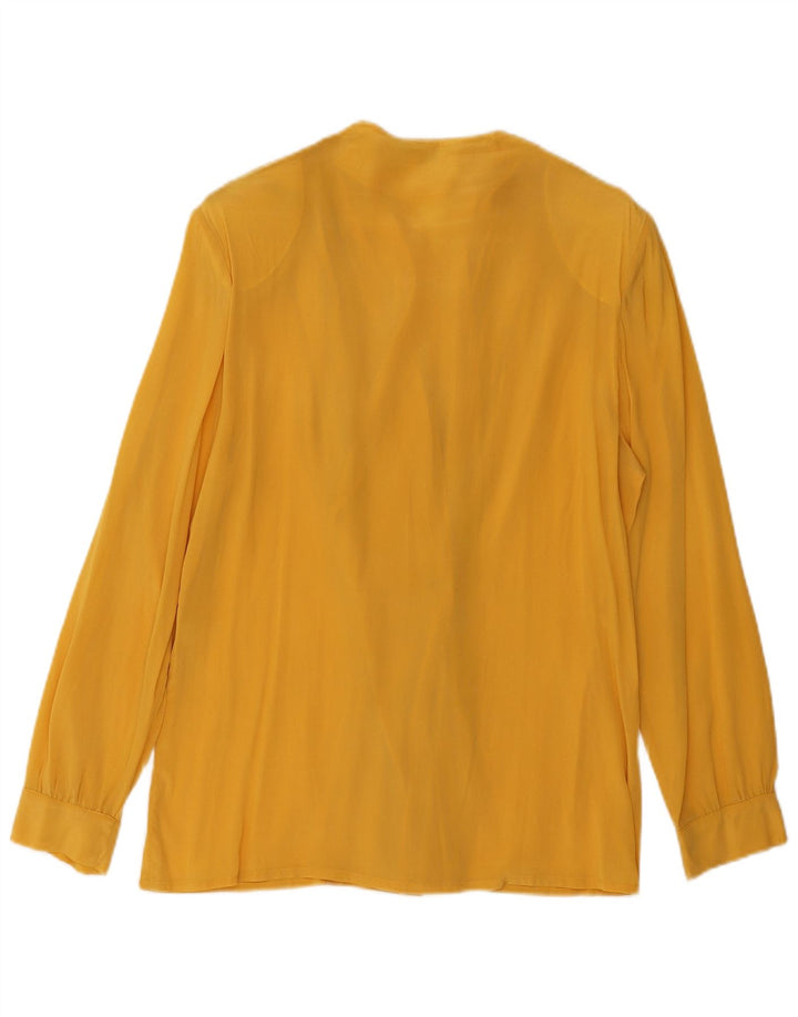 Chemisier chemise femme vintage IT 42 Polyamide jaune moyen