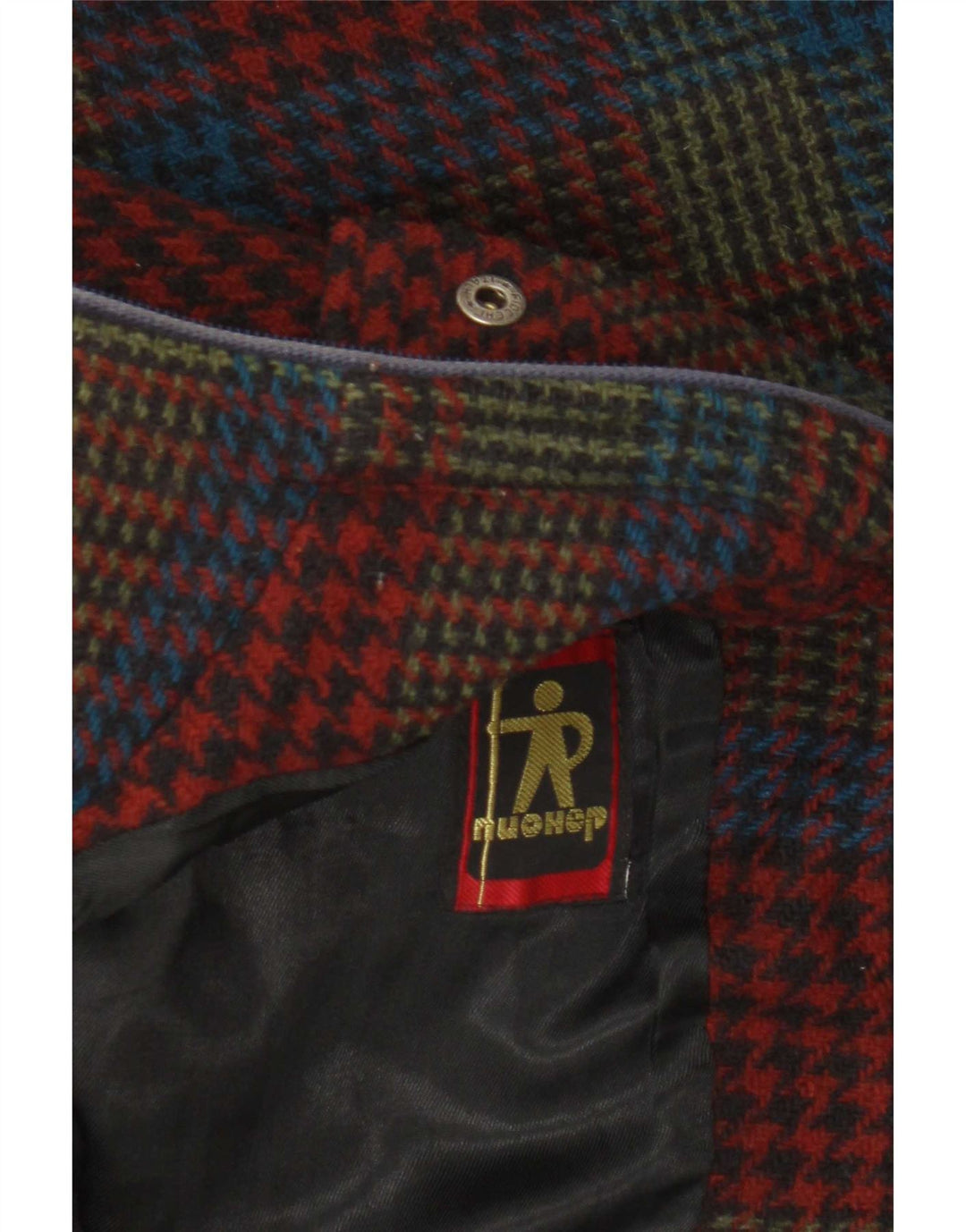 vintage Mens Bomber Jacket UK 36 Petit pied-de-poule rouge