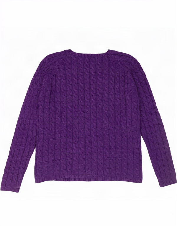 Gap Pull surdimensionné à col bateau pour femme UK 10 Petit Violet Coton