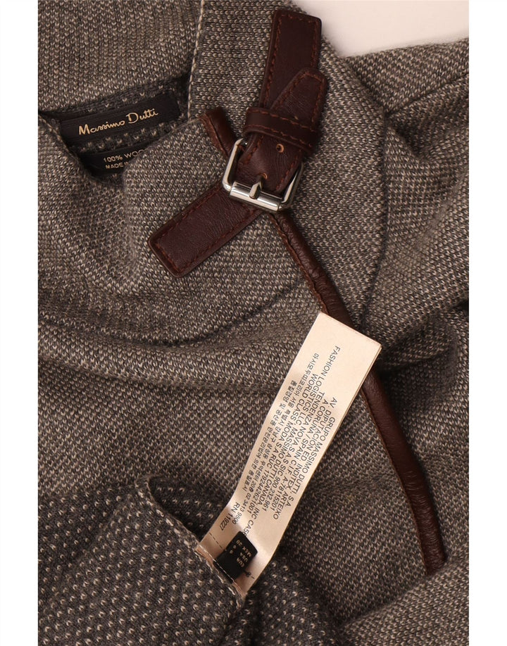 Massimo Dutti Cardigan surdimensionné à manches 3/4 pour femme UK 10 Petit Gris
