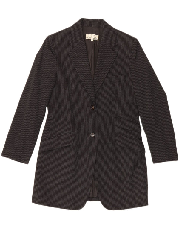 Alberto Biani Veste Blazer Femme IT 42 Gris Moyen Rayé Classique