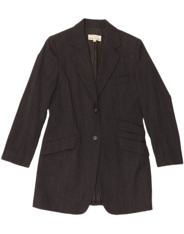 Alberto Biani Veste Blazer Femme IT 42 Gris Moyen Rayé Classique
