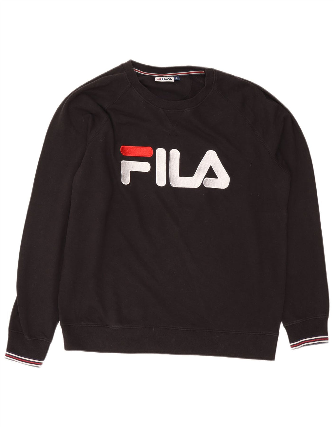 Fila Sweat-shirt graphique pour hommes, grand, noir, coton