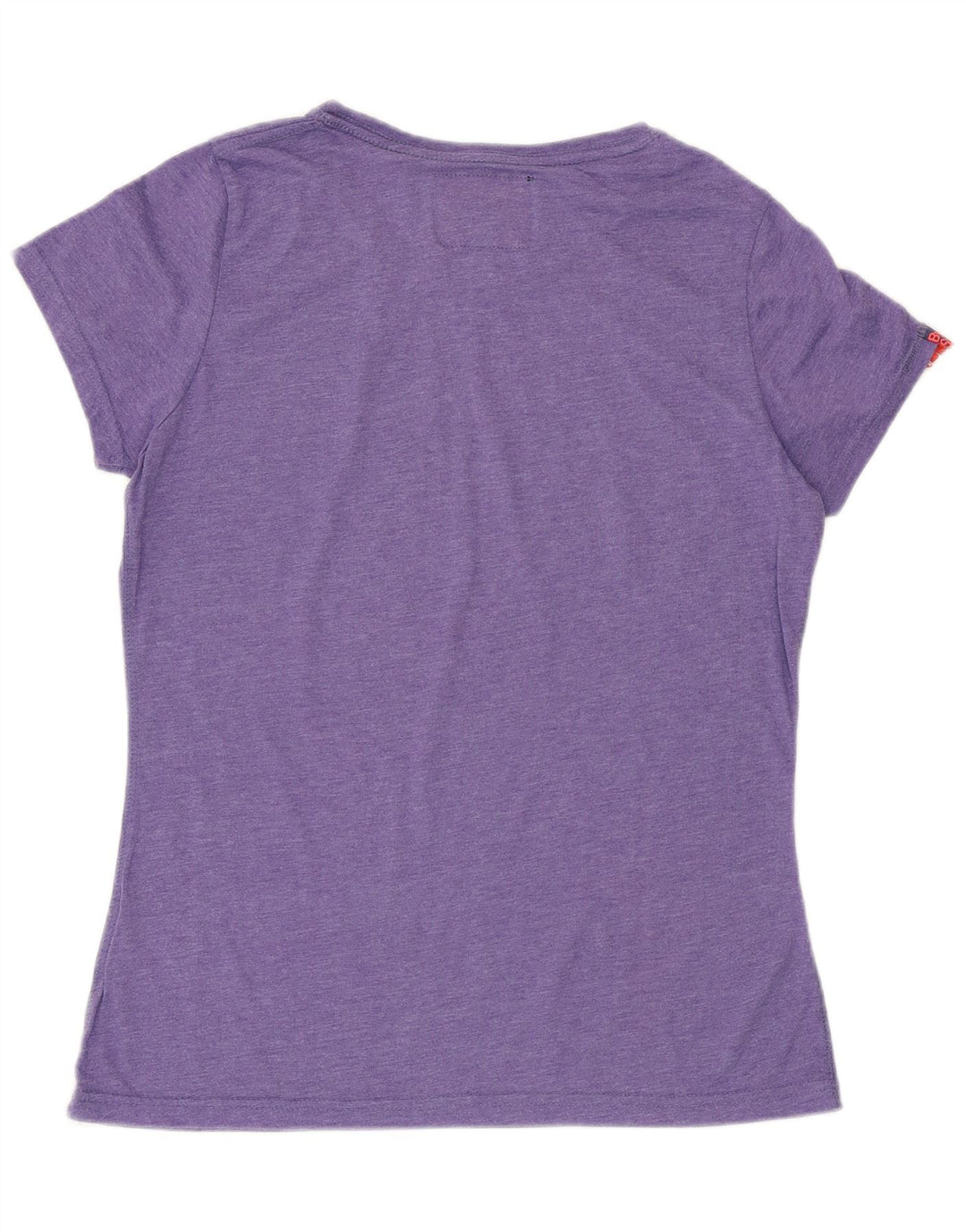 SUPERDRY T-Shirt Graphique Femme Top UK 18 XL Violet Coton