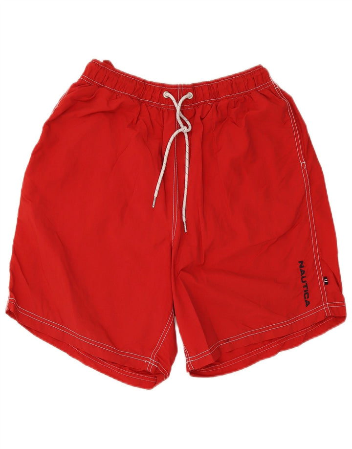 Nautica Short de Bain Homme Nylon Rouge Moyen