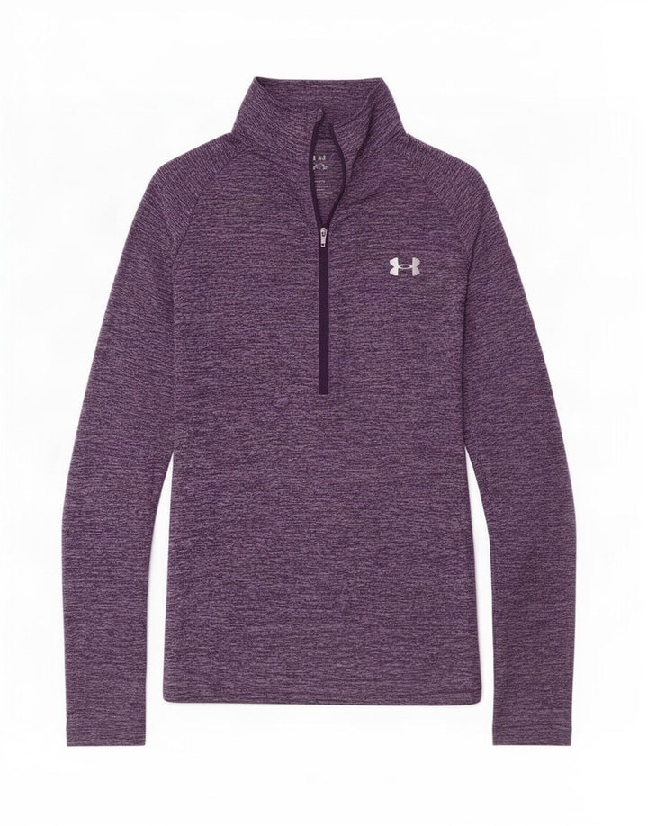 Under Armour Haut de survêtement Heat Gear pour femme UK 14 Violet moyen