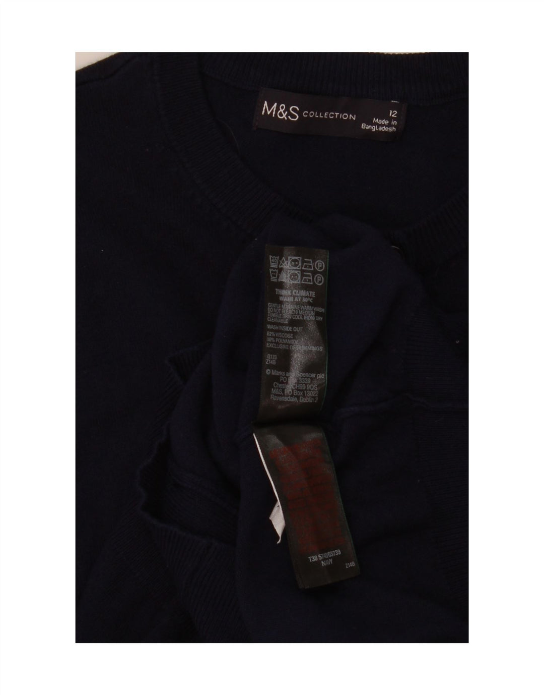 Marks & Spencer Cardigan pour femme en viscose bleu marine moyen UK 12