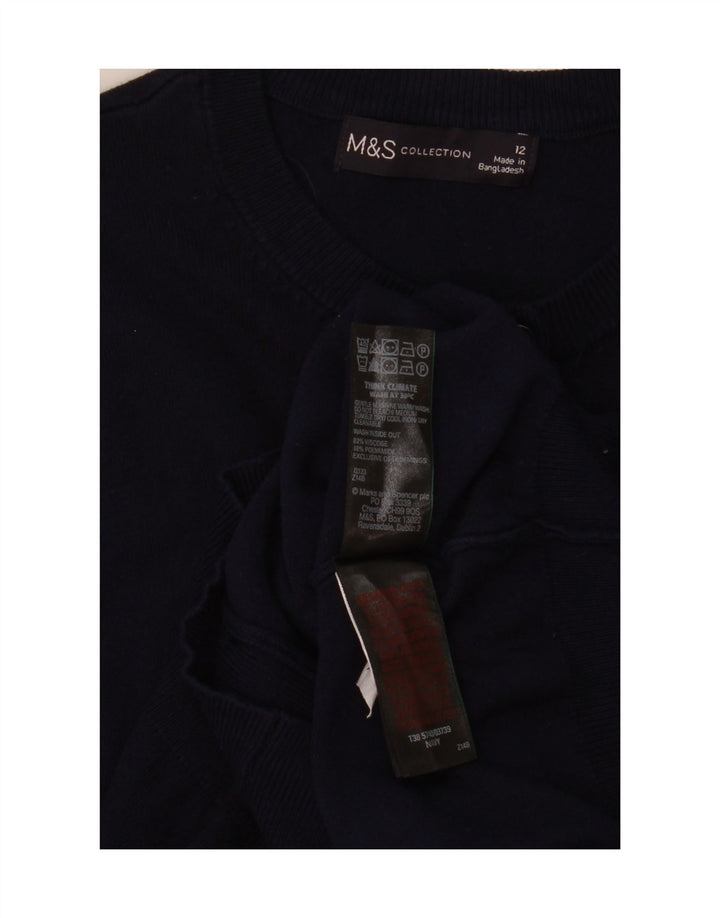 Marks & Spencer Cardigan pour femme en viscose bleu marine moyen UK 12