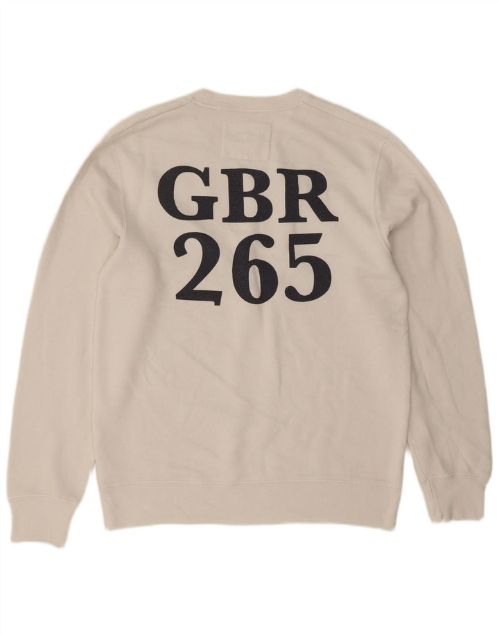 Jack Wills Sweat-shirt graphique pour homme en coton blanc Taille L