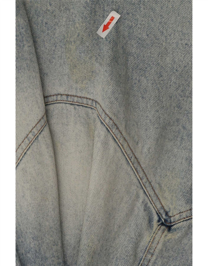 Veste en denim crop femme vintage UK 14 Bleu moyen