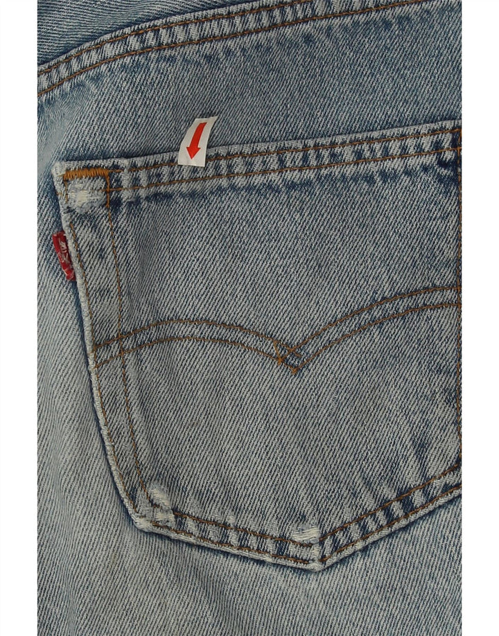 Levi's Jean Droit 501 Vieilli Homme W32 L27 Bleu Coton